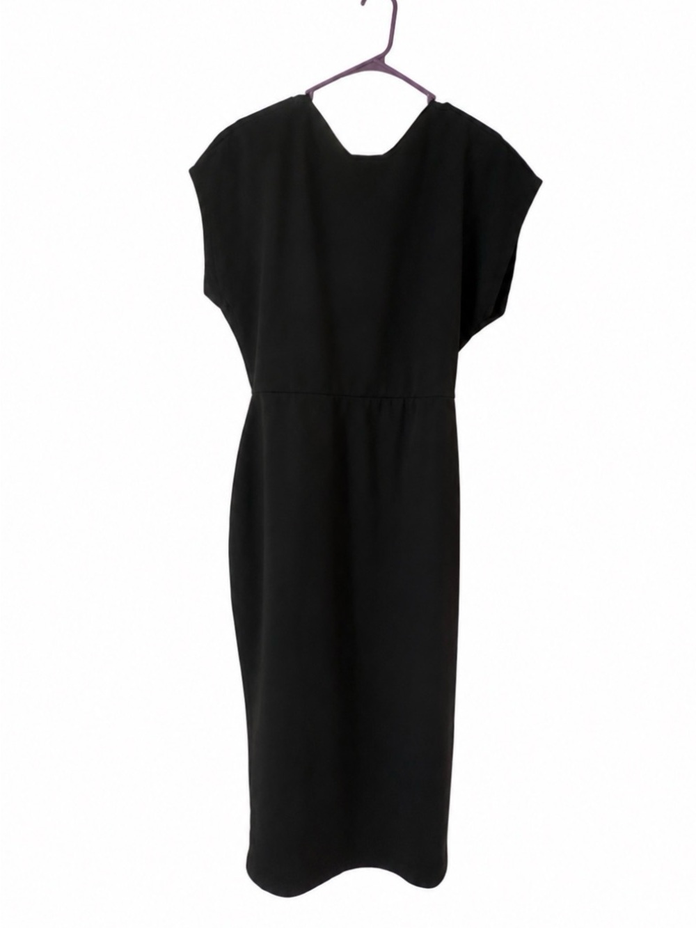Boohoo Black Midi Shift Dress